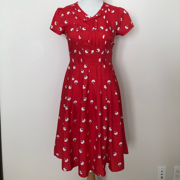 Modcloth Dresses & Skirts - ModCloth Red sheep Printed Mini Dress